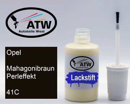 Opel, Mahagonibraun Perleffekt, 41C: 20ml Lackstift, von ATW Autoteile West.